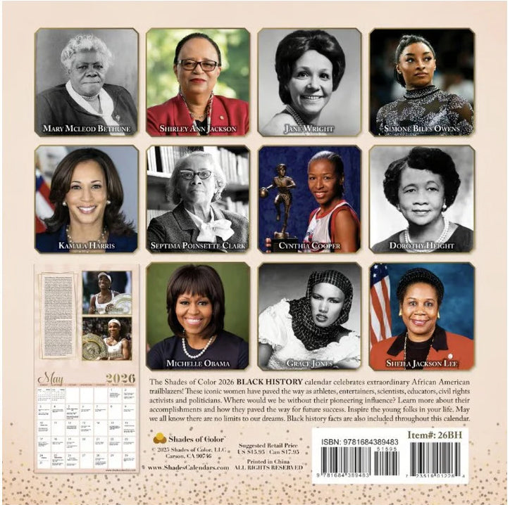 2026 Phenomenal African American Women Calendar