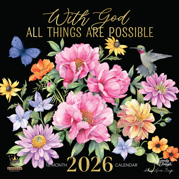 2026 With God all Things are Possible Wall Calendar