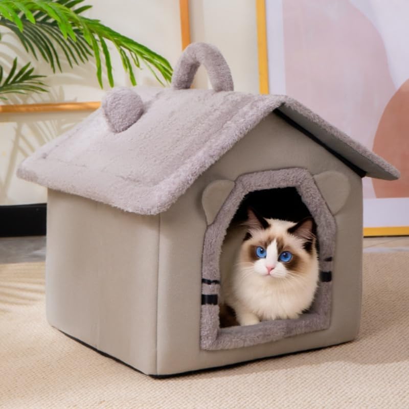 Cozy Foldable Pet Cave Bed