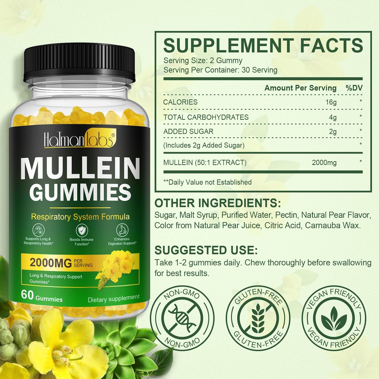 Breathe Easy Mullein Gummies