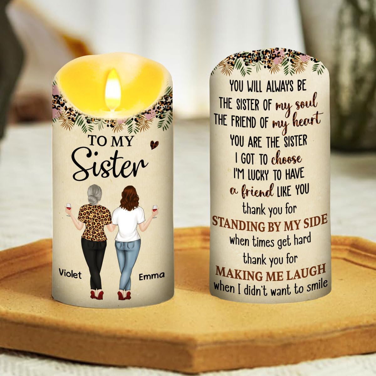 Best Friends Forever LED Candle